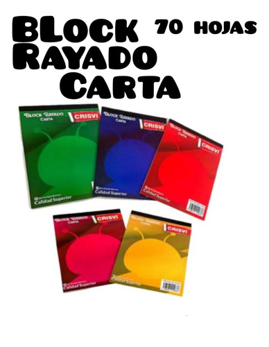 Block Rayado Carta 70 Hojas 