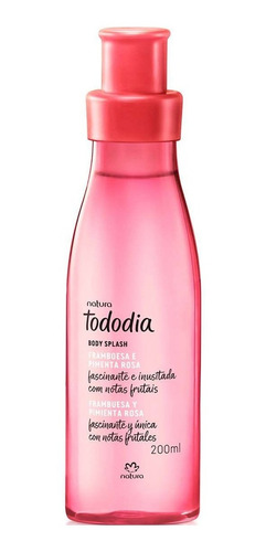 Colonia Frambuesa Y Pimienta Rosa  Natura Tododia 200 Ml