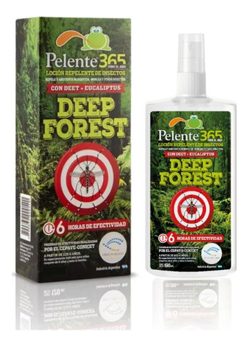 Pelente365 Repelente Mosquitos Deep Forest Dura 6hs Conicet