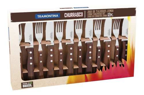 Juego De Cubiertos Para Asado Churrasco 12 Piezas Tramontina