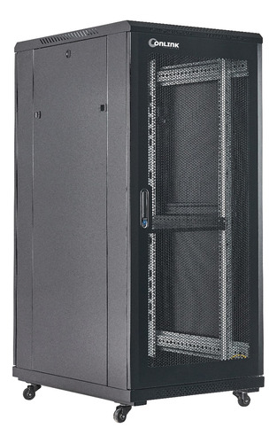 Rack De Piso Cerrado 27u Onlink Puerta De Malla Perforada