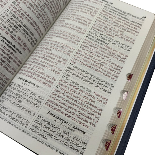 Bíblia Sagrada Rc Letra Gigante Palavras De Jesus Em Vermelho Com Índice Capa Luxo Branca