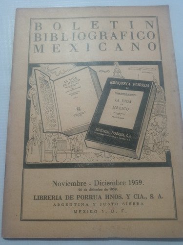 Boletín Bibliográfico Mexicano Porrúa Diciembre 1959