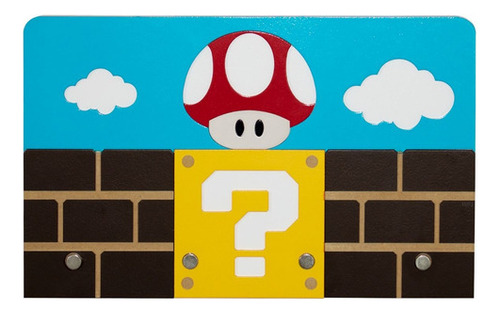 Porta Chaves Super Mario Bros Decorativo Com Ímãs
