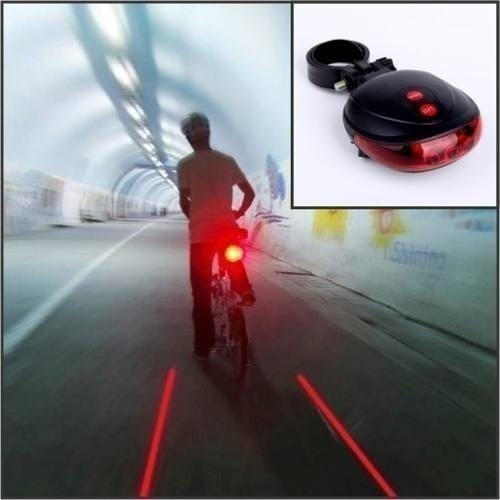 Lanterna Farol Bicicleta Bike Led Laser Sinalizador Ciclovia