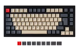 Set Keycaps Full Keychron Pbt Perfil Oem Iso Español -carbon