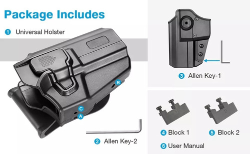 Imagen 5 de 9 de Holster Funda Per Fit Universal