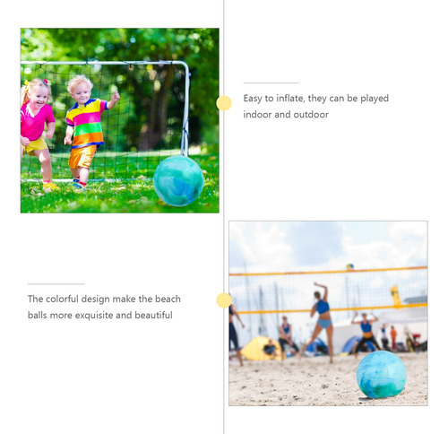 Pelota De Playa Inflable Para Niños, 5 Piezas, Colores Brill