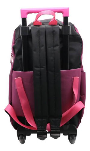 Mochila Carro Society Con Llavero 18 - Cresko Rosa Lisa