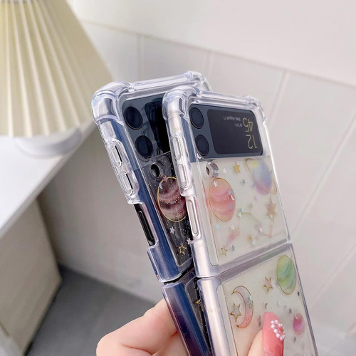 Planeta Purpurina Para Samsung Galaxy Z Flip 4/z3 Fundas