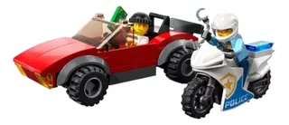Lego City Moto De Policía Y Coche A La Fuga 59 Pzs 60392