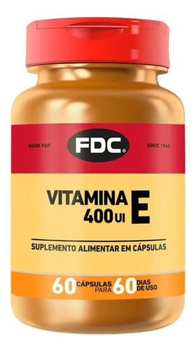 Vitamina E 400ui 60 Cápsulas Vitamina E Importada Eua