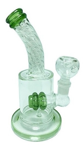 Bong Pyrex Artesano Green 18cm Altura Bolsita De Regalo