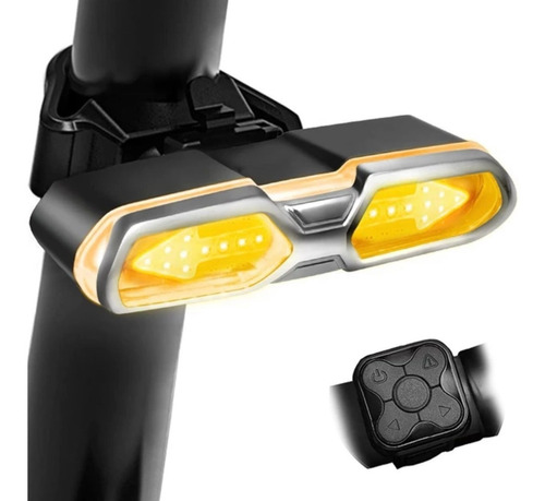 Luz Led Bicicleta Giro Y Stop Inalambrico Recargable 5 Modos