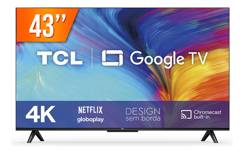 Smart Tv Led 43  Google Tv Uhd 4k Tcl P635 3 Hdmi 1 Usb Wifi