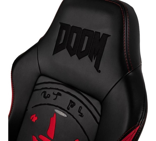 Sila Gamer Noblechairs Nbl-hro-pu-de Hero Doom Edition /v Color Negro/Rojo Material del tapizado Cuero