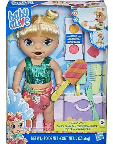 Boneca Baby Alive Dia Na Praia Loira 30cm F1680xb24 Hasbro