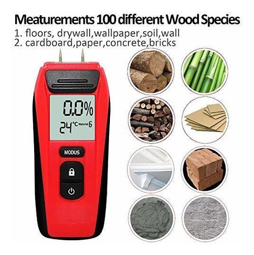 Aikotoo Medidor Humedad Digital Madera Para Pantalla