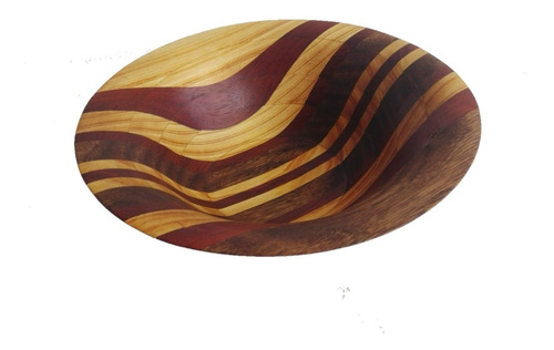 Bowl Artesanal Madera Segmentada 30cmx10cm