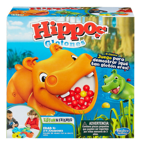 Imagen 1 de 2 de Juego de mesa Hippos glotones Clásico Hasbro 98936