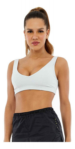 Top Academia Alto Giro Hyper Decote V Com Costas Regata Fit