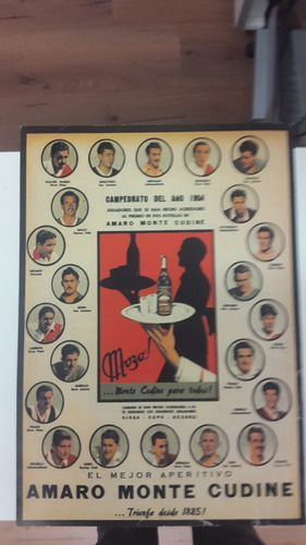 Poster Publicidad Amaro Monte Cudine Futbol