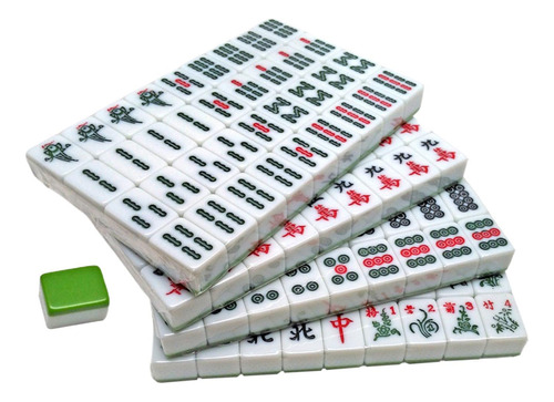 Travel Mahjong Set Con Caja Para Viajes Fiesta Blanco