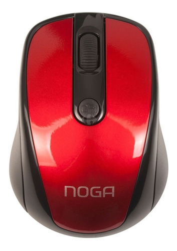 Mouse inalámbrico Noga  NGM-358 rojo y negro