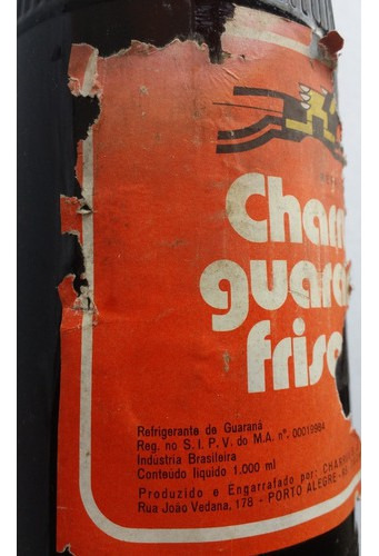 Garrafa Antiga Charrua Guaraná Rótulo Déc 70 - 1 Litro - X42 (Usado)