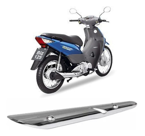 Protetor Escapamento Honda Biz 125 2006 A 2010 Cromado