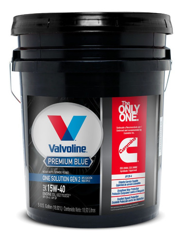 Cubeta Aceite Valvoline 15w40 Ck4 One Solution Gen2