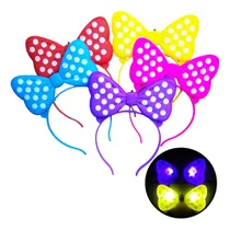 Comprar 12 Diademas Led Mimi, Minnie Luminosas Boda Fiesta Xv Años Color