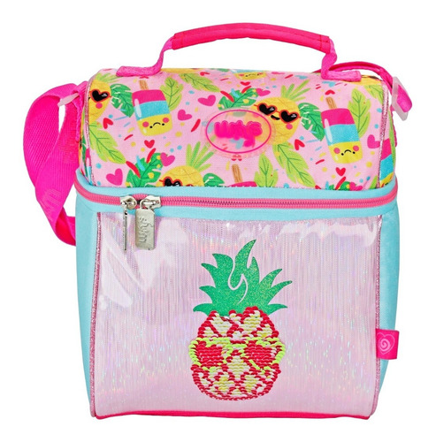 Lonchera Escolar Iridiscente Piña Wilys Kids Modelo: Wt313