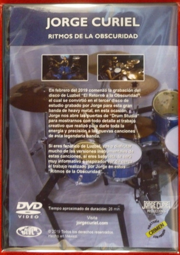 Imagen 3 de 5 de Jorge Curiel - Ritmos De La Obscuridad - Edición Dvd Y Cd