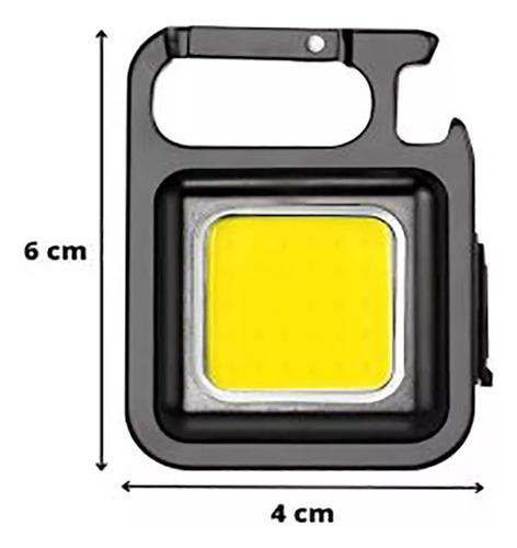 Mini Linterna Recargable Led Llavero Cob / Luz Brillante
