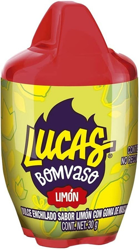 Lucas Bomvaso Dulce Enchilado Sabor Limón 1 Pza 30gr