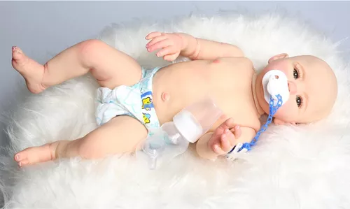 Boneca Bebê Reborn Abigail Corpo De Silicone Realista 48Cm na