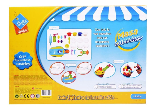 Juego De Masas Cupcakes Con Accesorios El Duende Azul Full Color Agua
