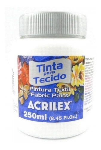 *ponta* 3 X Tinta Acrilex Para Tecido 250ml - Branco 519