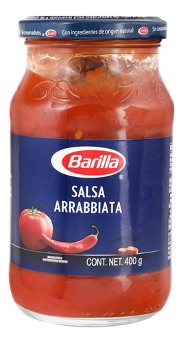 2 Pzs Barilla Salsa De Tomate Arrabbiata 400gr