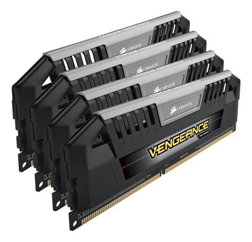Memoria RAM Pro Series gamer color silver 32GB 4 Corsair CMY32GX3M4A1600C9