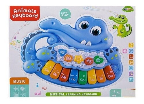 Teclado Cocodrilo Didactico Musical Pr Infan 13 Teclas Niño