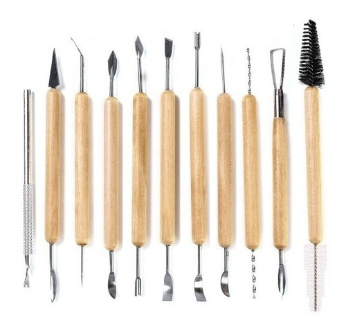 Kit X36 Estecas Herramientas Para Arcilla Ceramica Alfareria