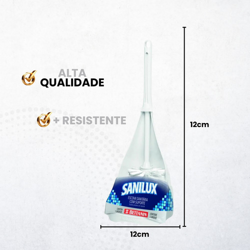 Escova Sanitária Com Suporte Branca Sanilux Bettanin