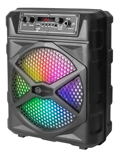Imagen 2 de 2 de Parlante Biconic Bs-161 Bluetooth 10w Fm Usb Microsd Luzled