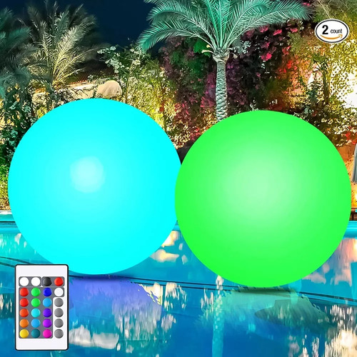 2 Pacotes De Bola De Praia Inflável Gigante De 40 Cm Com Led