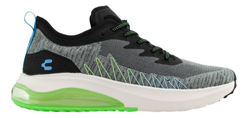 Tenis Running Hombre Charly Pfx 1086323 Capsula Aire Gris