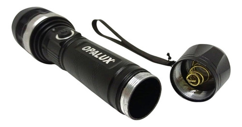 Linterna Táctica De Metal Recargable C/ Zoom Opalux Op-4927n