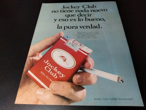 (pb130) Publicidad Clipping Cigarrillos Jockey Club * 1968