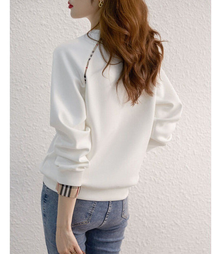 Sudadera Casual De Otoño A Rayas De Manga Larga Para Mujer